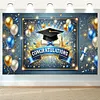 Congrats Photography Background Cloth Wear Resist Bachelor Hat Backdrop Banner
