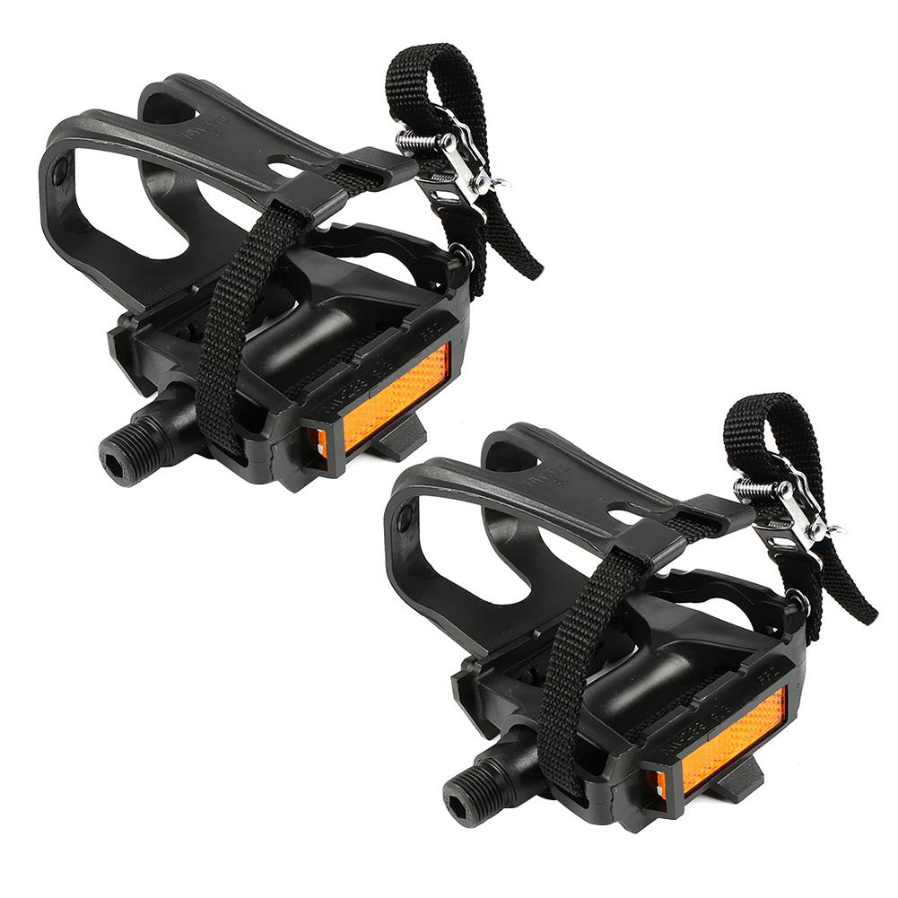 

Nylon MTB Road Bike Dog Mouth Pedal with Reflector Bicycle Toe Clips Pedals, 501 Original