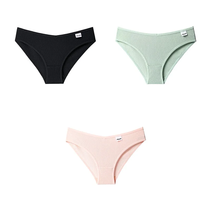 3pcs Women Panties Cotton Underwear For Woman Briefs Female Panties Cotton Lady Lingerie Intimates Women's Underwear BANNIROU