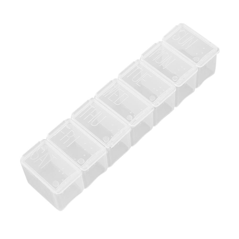 

Portable 7 Day Weekly Clear Tablet Pill Box Medicine Holder Splitters, 501 Original