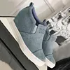 Women Faux Suede Wedge heel Sneakers Slip on Breathable Shoes
