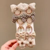 Cute Flower Gauze Plaid Bowknot Hair Bands for Kids