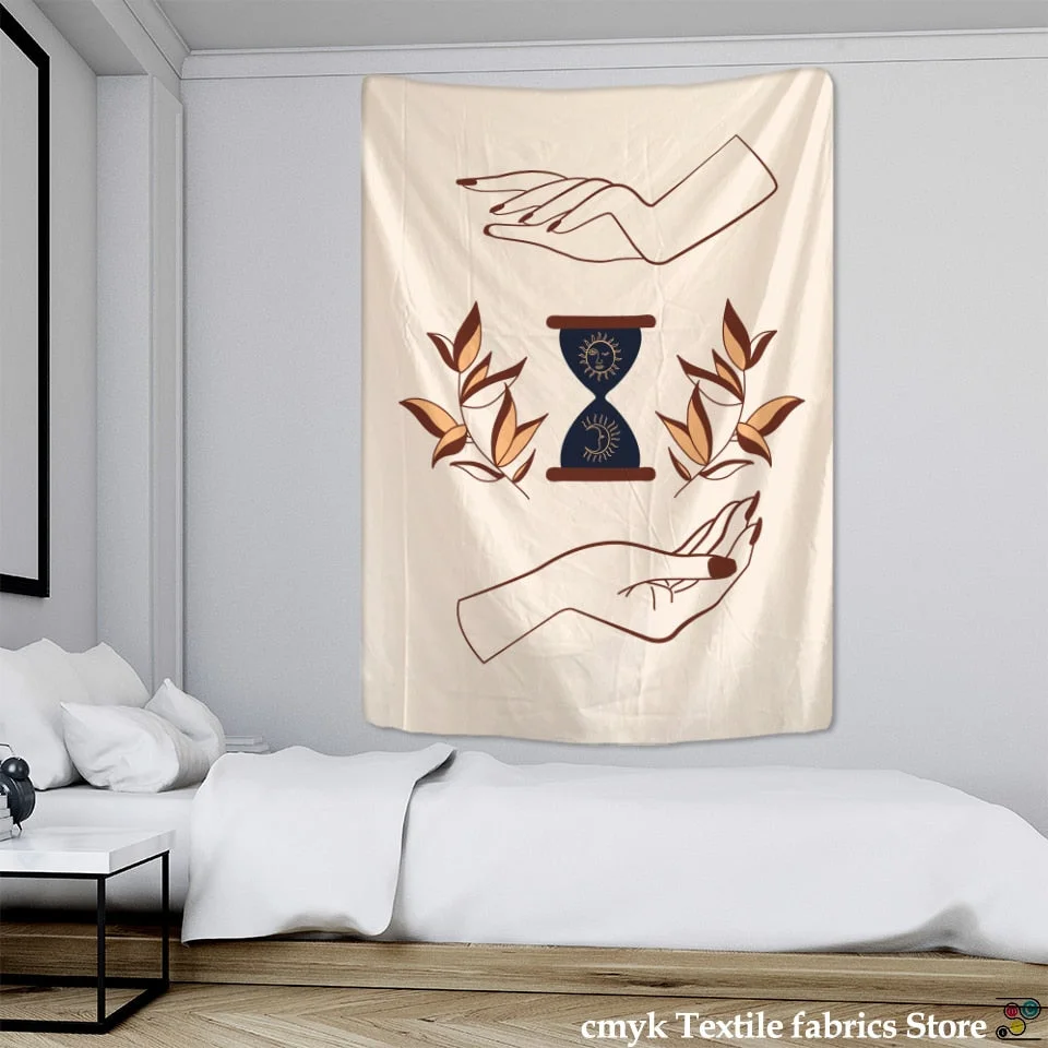 Cat Mysterious Tapestry Wall Hanging Bohemian Hippie TAPIZ Witchcraft Bedspread Divination Home Decor