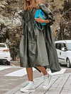 Solid Color Loose Oversized Midi Dress