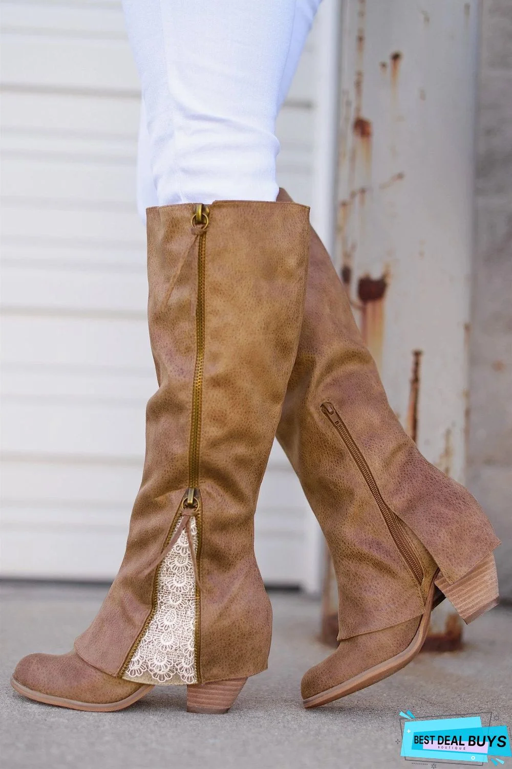 Winter Over Knee Boots Lace Chunky Heel Boots