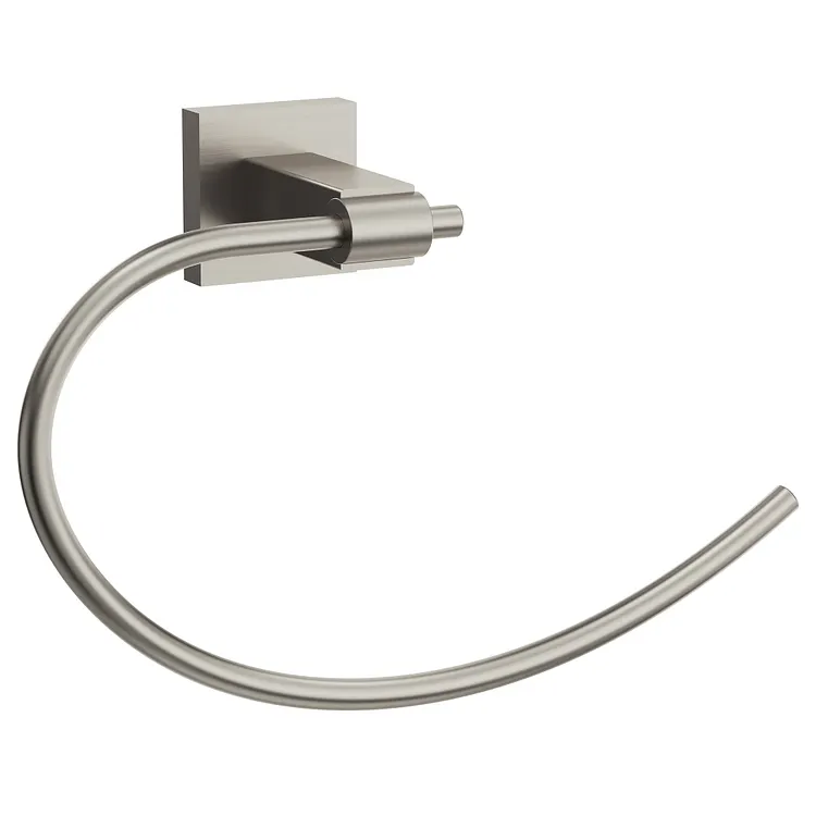 EVERSTEIN Modern Wall-Mount Towel Holder for Bathroom Brushed Nickel