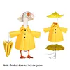 Goose Clothing with Umbrella Funny Raincoat and Hat Costume for Patio Yard Decor
