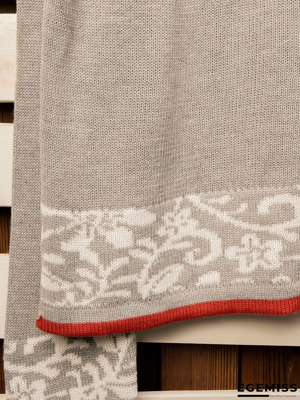 Apricot Long Sleeve Crew Neck Floral Cotton-Blend Shirts & Tops | EGEMISS