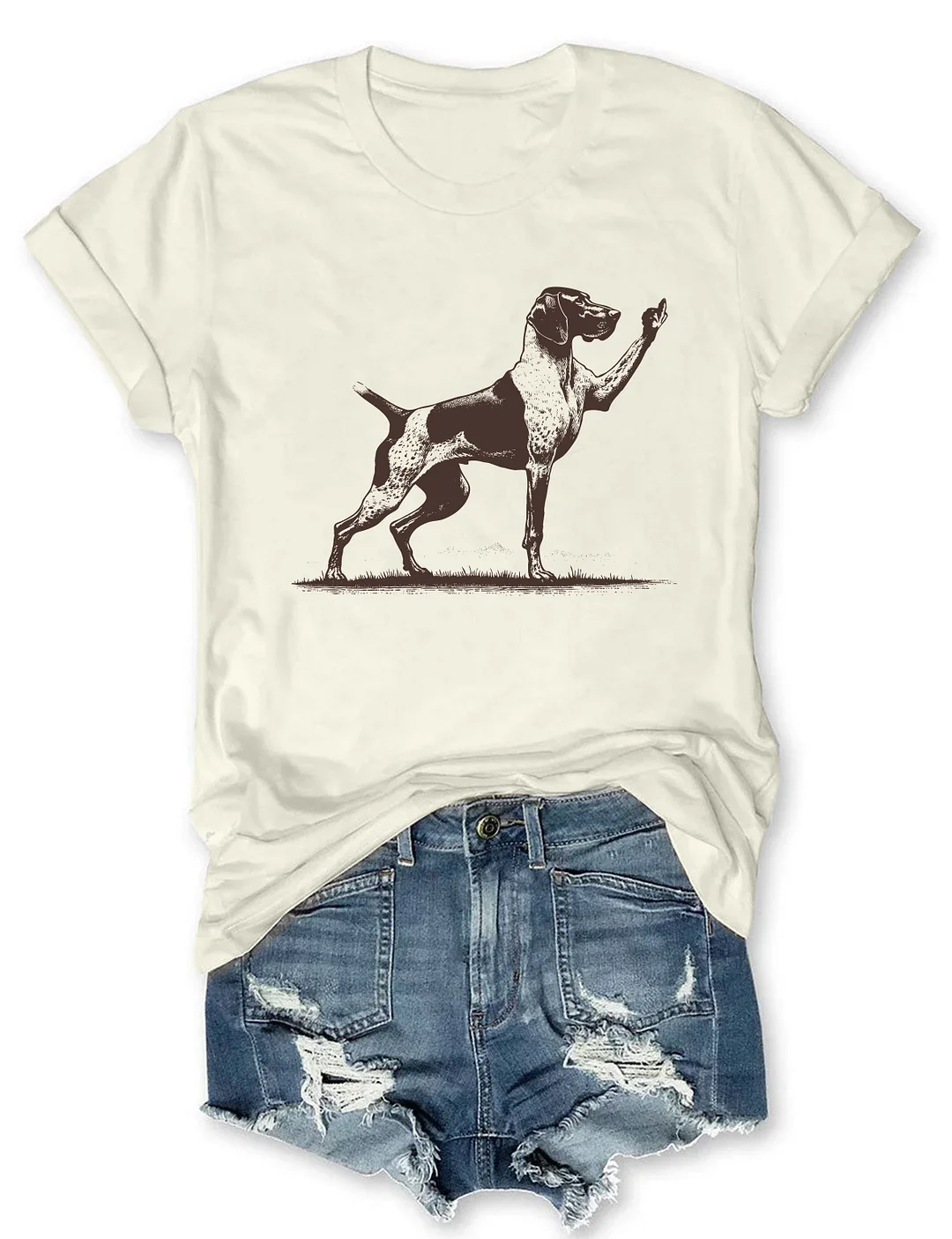 Rude Pointer Dog German Shorthair Dog T-shirt