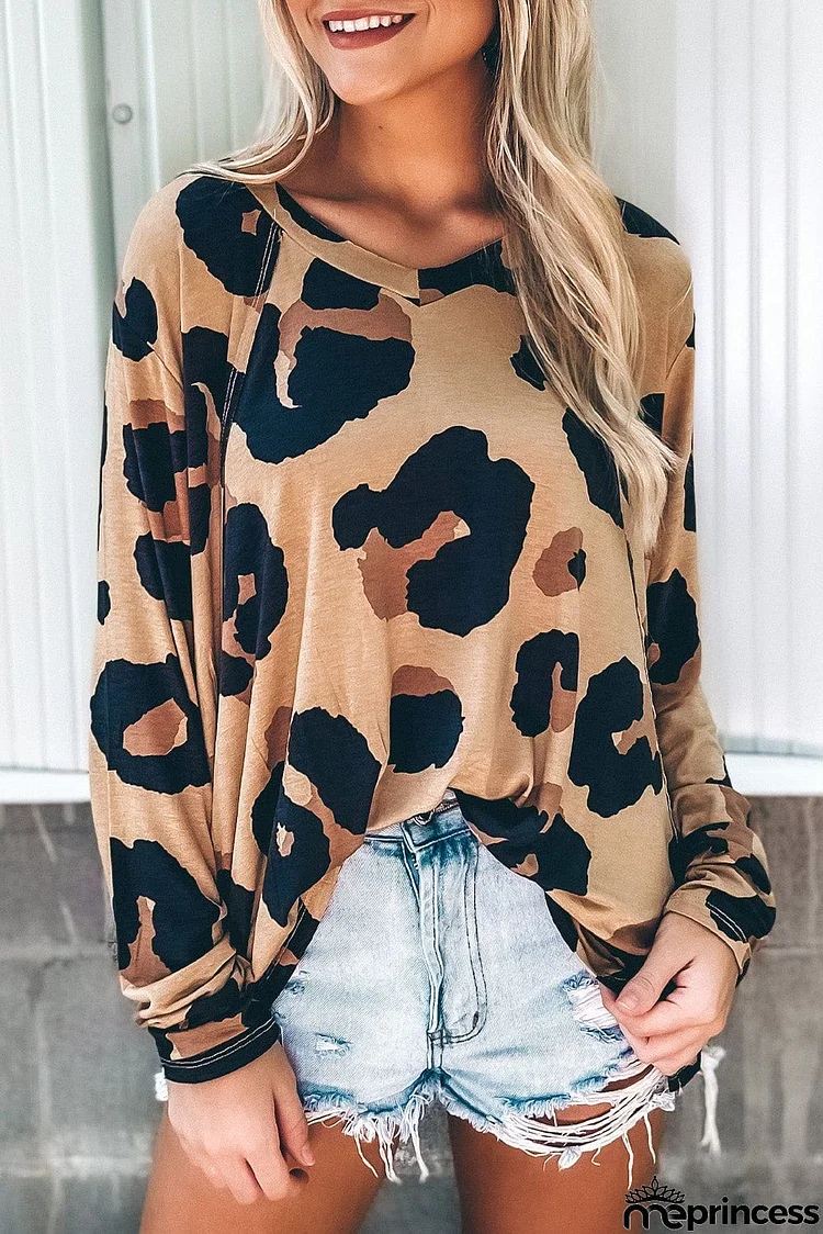 Print Long Sleeve Loose Top