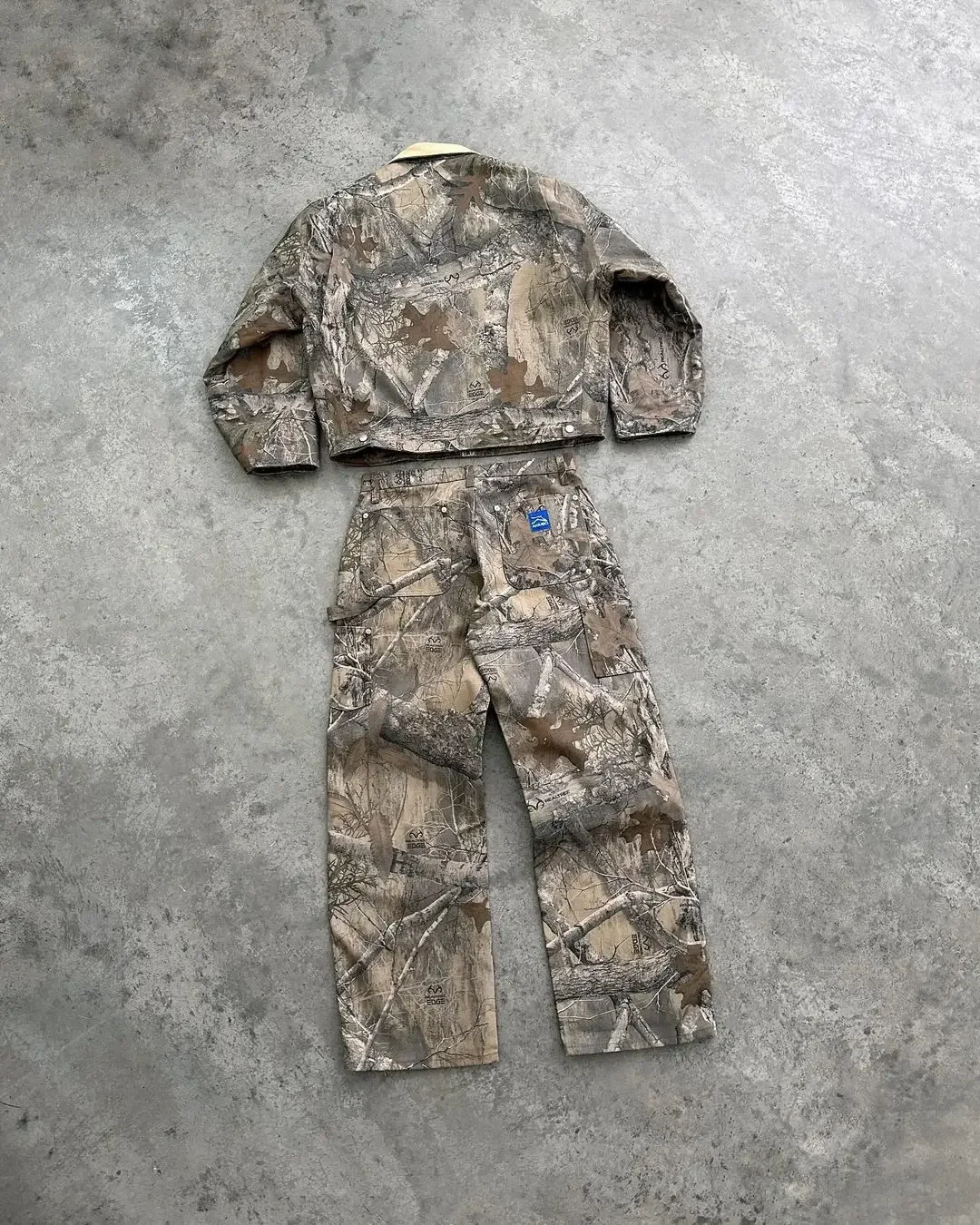 Aonga Y2k Camouflage Sweatpants Two Piece Set Streetwear Harajuku Hunting Camo Hoodies Oversized Sweatshirts Tracksuit Men Clothing aonga