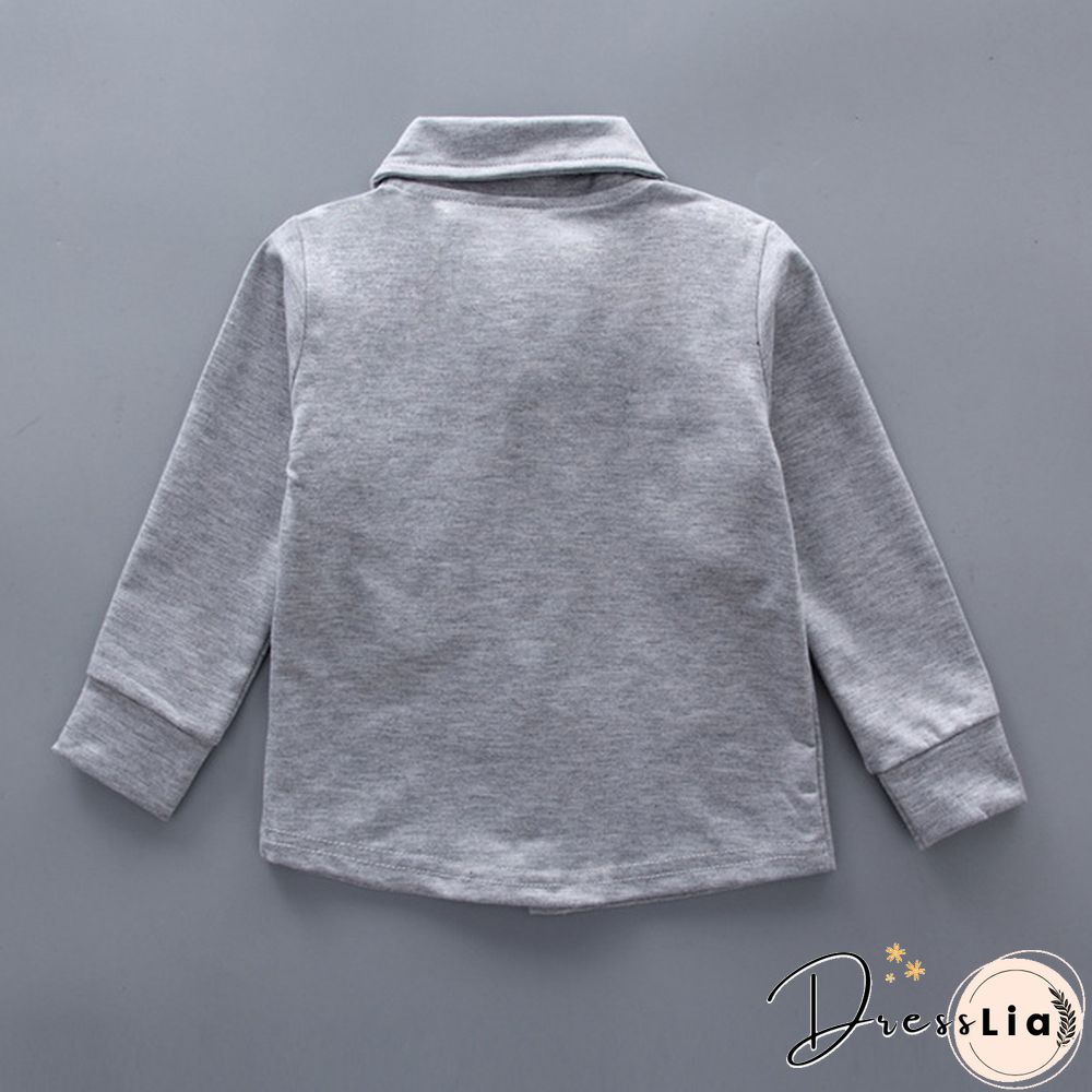 2Pcs Boys Autumn Clothing Suit Kids Gentleman Boy Tie Shirt + Pants Toddler Baby Boys Outfits Clothes Set Suitable for 0-4 Years