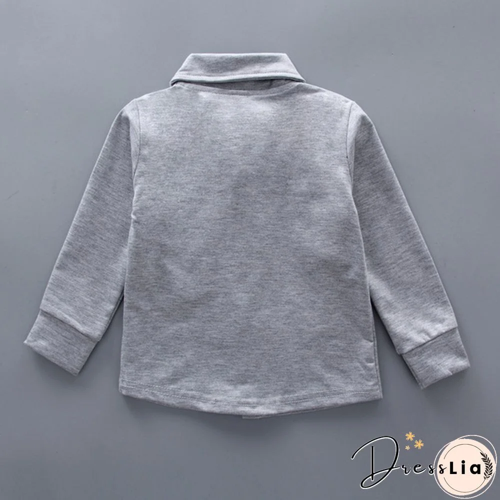 2Pcs Boys Autumn Clothing Suit Kids Gentleman Boy Tie Shirt + Pants Toddler Baby Boys Outfits Clothes Set Suitable for 0-4 Years