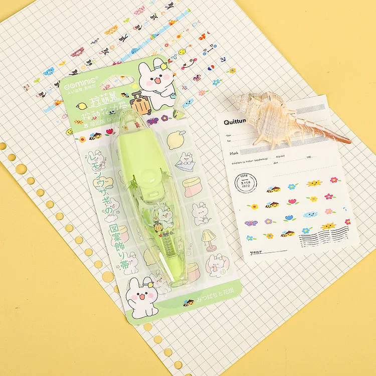 Journalsay 5mm*300mm Cartoon Pattern Push-type Replaceable Core Correction Tape