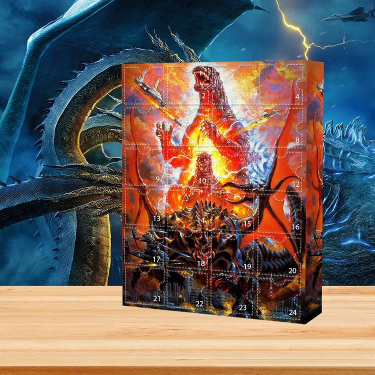 Godzilla Advent Calendar -- The One With 24 Little Doors