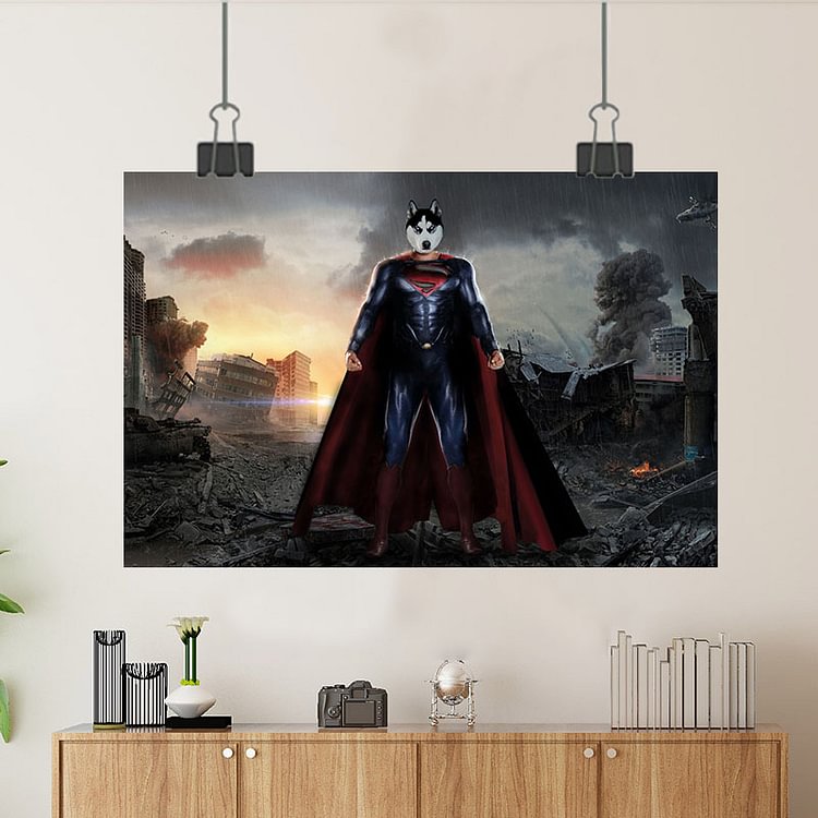 Superman - DC Comics Movie Pet Superman mural Custom Poster/Canvas/Scroll Painting/Magnetic Paintin