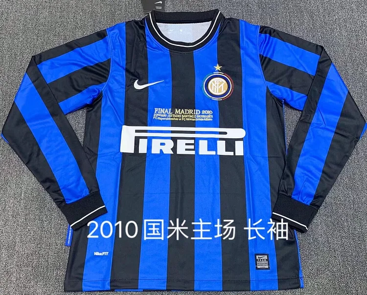 2010 Inter Milan Home Retro Long Sleeve Jersey