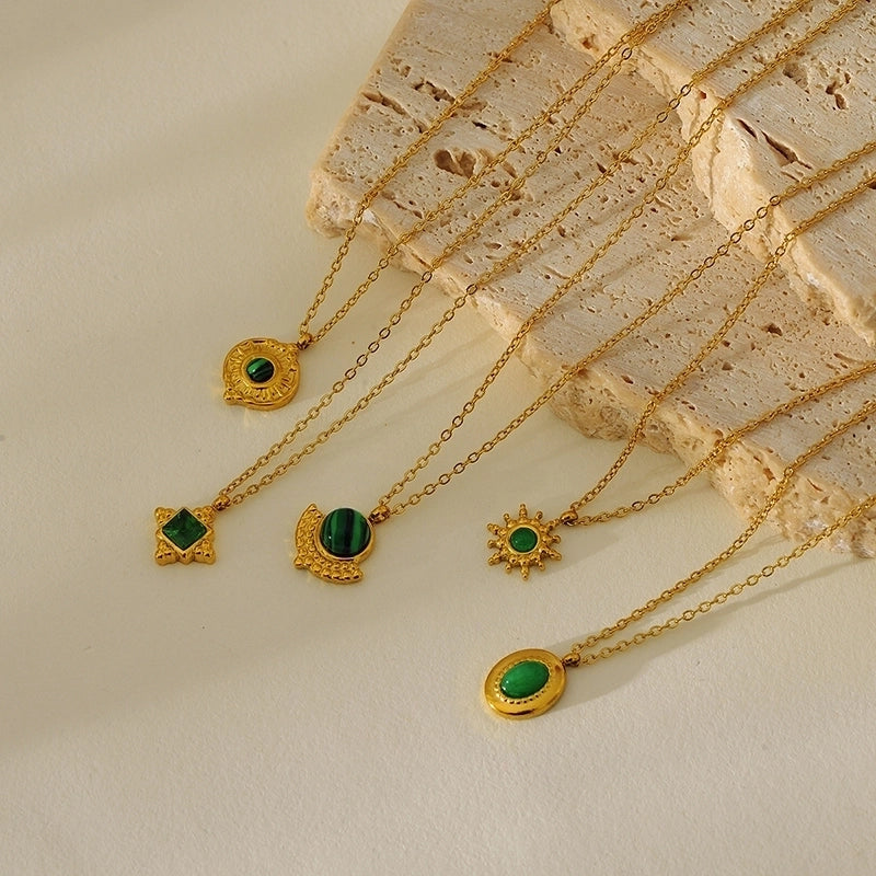 Elegant Luxurious Shiny Geometric Tree 304 Stainless Steel Necklace