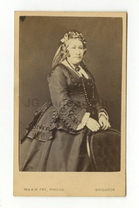 19th Century Fashion - 1800s Carte-de-visite Photo Poster painting - W. & A.H. Fry of Brighton