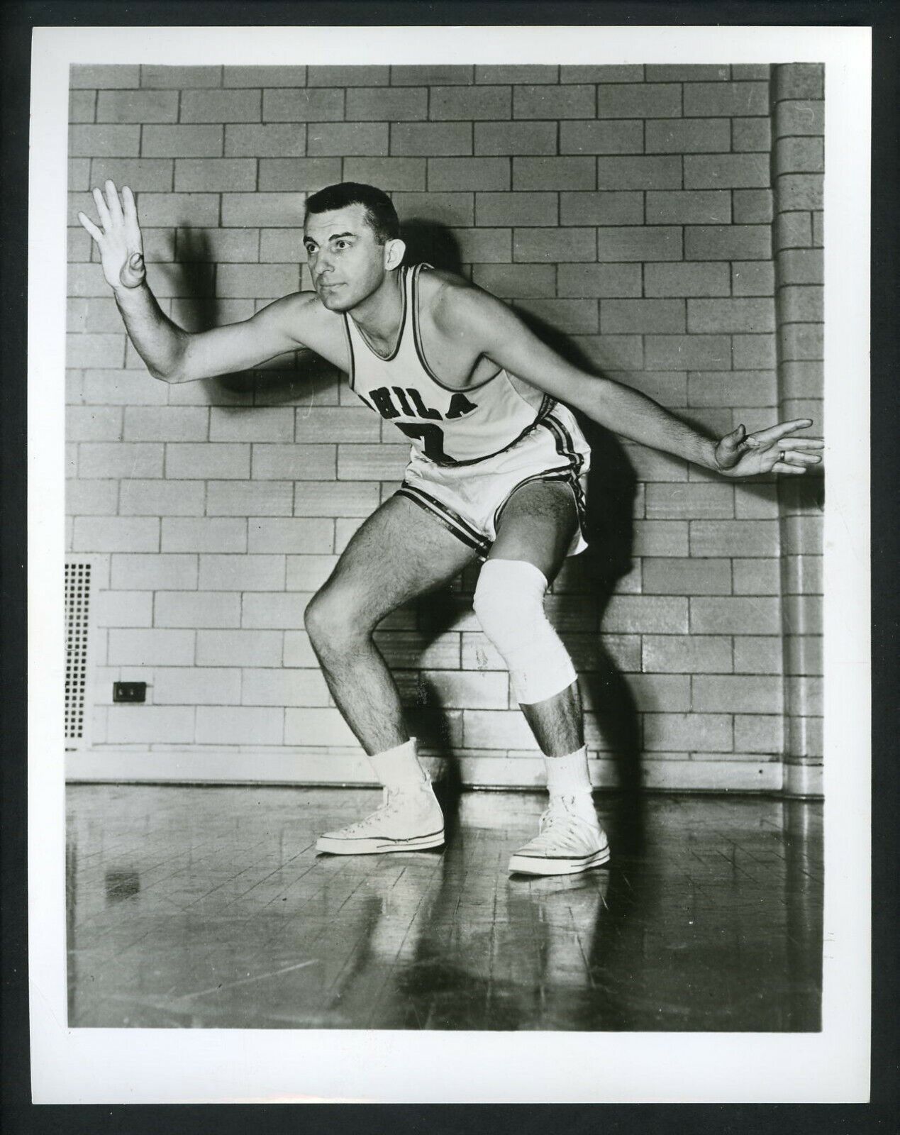 Andy Phillip 1953 Type 1 Press Original Photo Poster painting Philadelphia Warriors