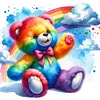 Diamond Painting-DIY Full Round Drill Cute Color Bear