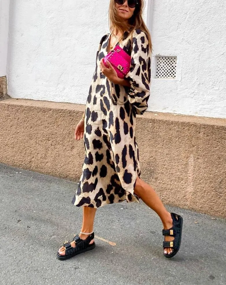 Wild Woman Leopard Print Dress--vocosishoes