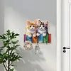 (US Only)Cat Theme DIY Diamond Painting Art Hooks Home Decor Craft Kit for Wall Decor