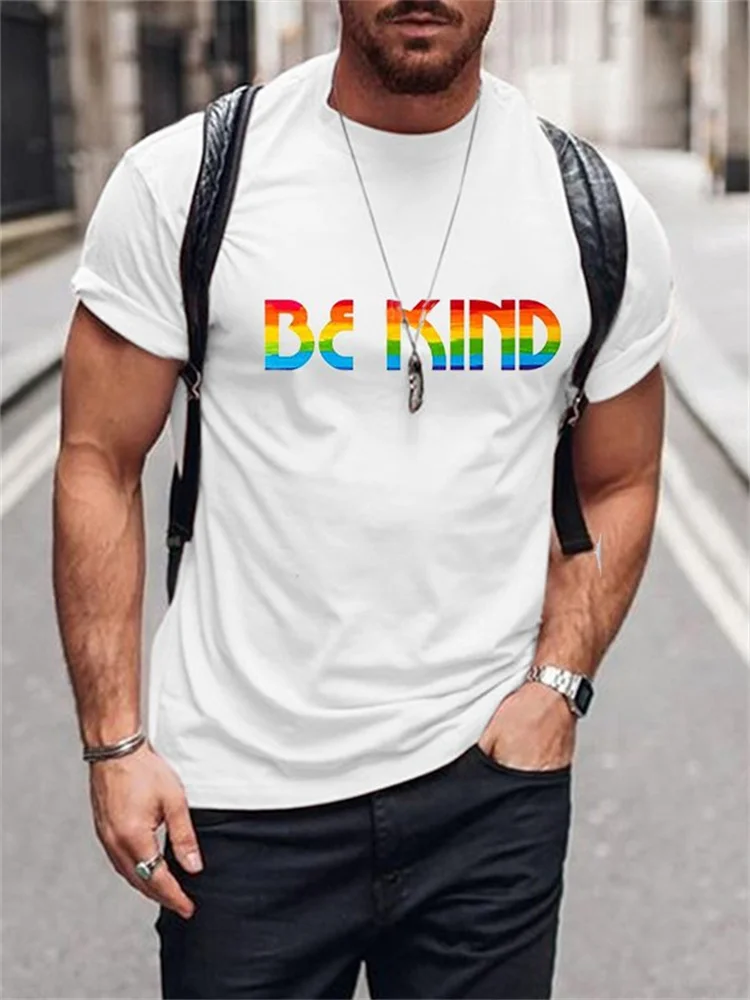Rainbow Be Kind Crew Neck T Shirt