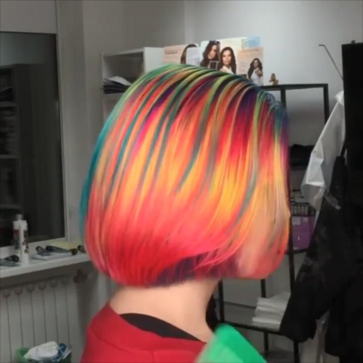 US Mall Lifes® | (✨NEW)GREEN MIX RED COLORFUL COLORSHAIR WIG 100% High-Density HAIR US Mall Lifes