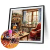 Diamond Painting-DIY Full Round Drill Winter Room