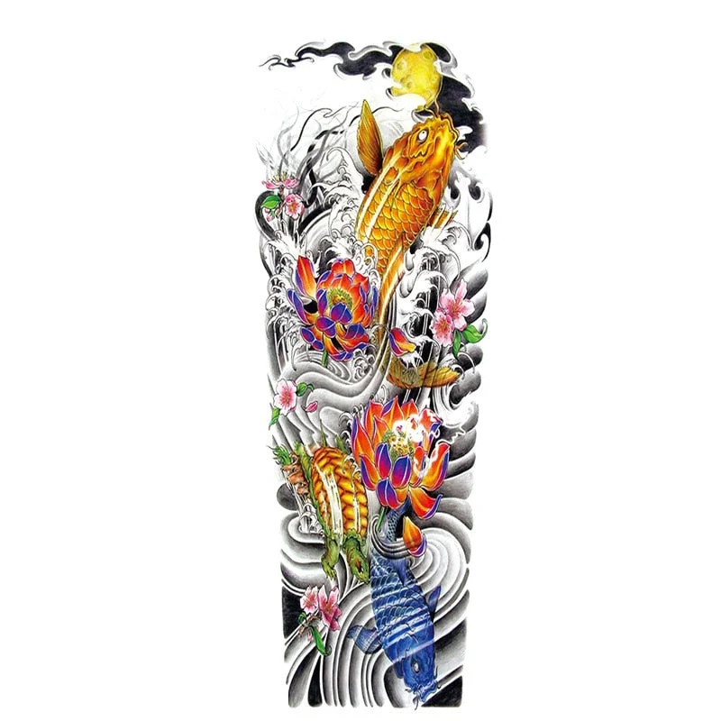 Temporary Tattoos Snake Lion Asian Fake Tattoo Tiger For Men Waterproof Art Mermaid Sticker Paste on Arm Leg Tattoos Body Art