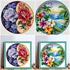 (Multi-Style) Peony Flower-11CT Stamped Cross Stitch 40*40cm/15.75*15.75in tapestrymarket