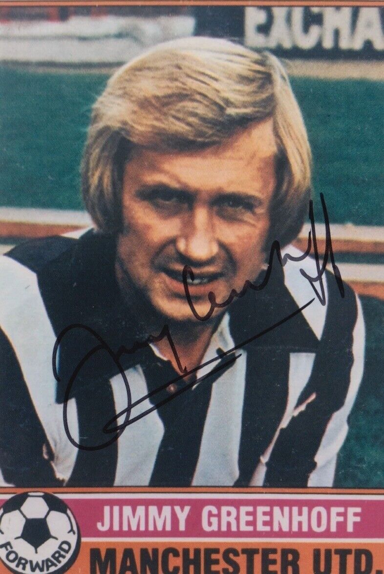 JIMMY GREENHOFF HAND SIGNED 6X4 Photo Poster painting MANCHESTER UNITED FOOTBALL AUTOGRAPH 1