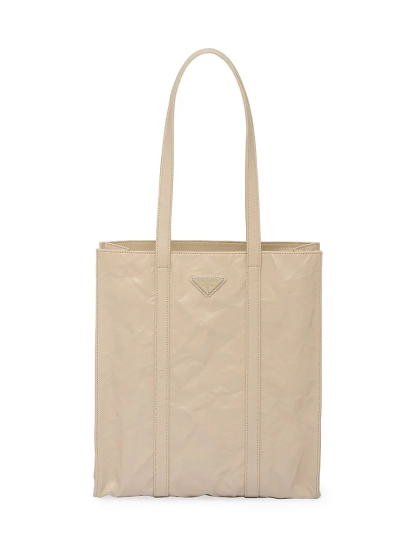 Prada Small Antique Nappa Leather Tote Bag