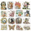 (Multi Style)Butterfly-Partial Embroidery 2 Strands 14CT Stamped Cross Stitch-45*35CM