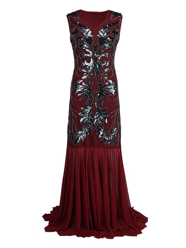 Women Flapper Dresses 1920s Great Gatsby Costume Sequined Retro