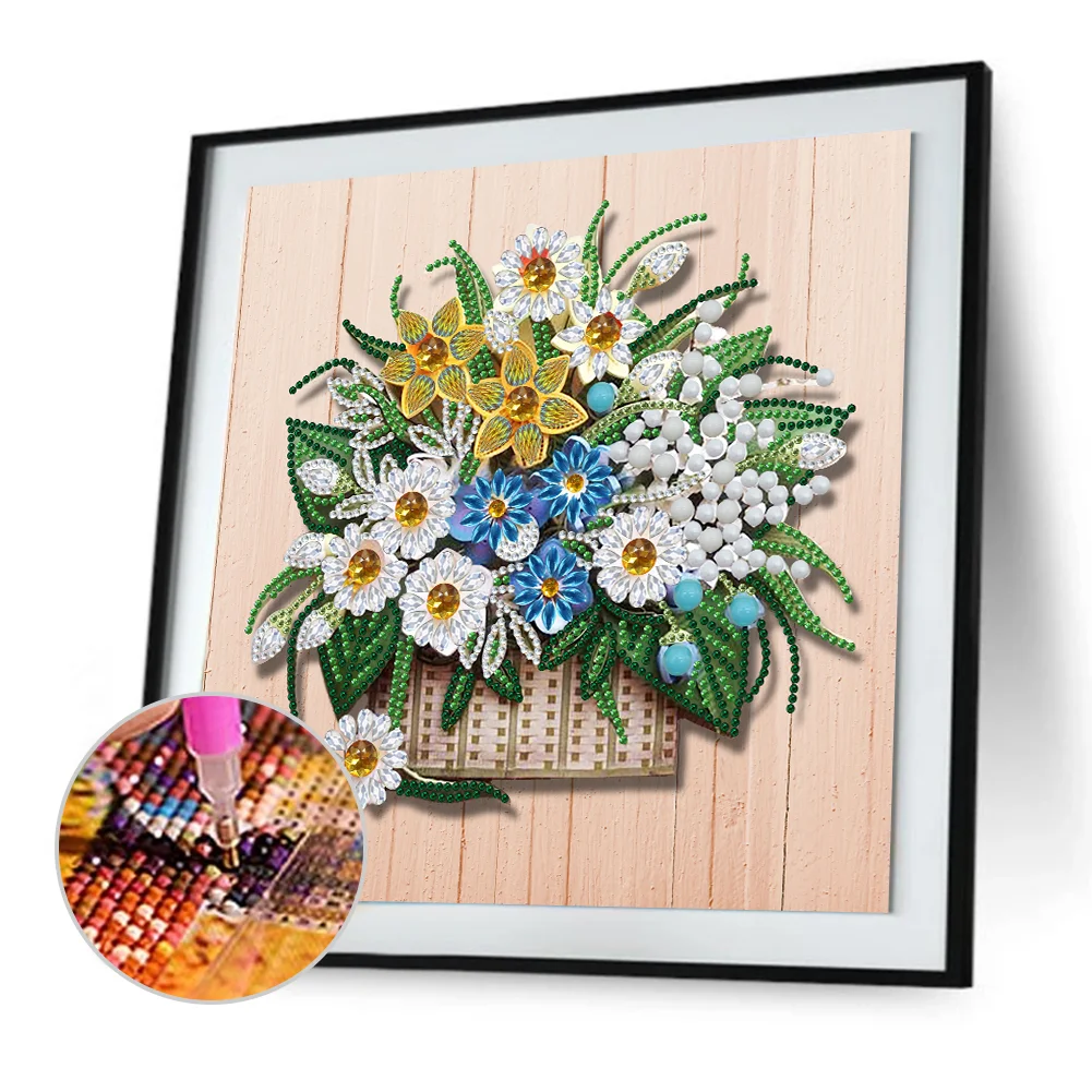 Diamond Painting DIY 5D Special Shape Rhinestone, Mandala Flower, Partial  Diamon