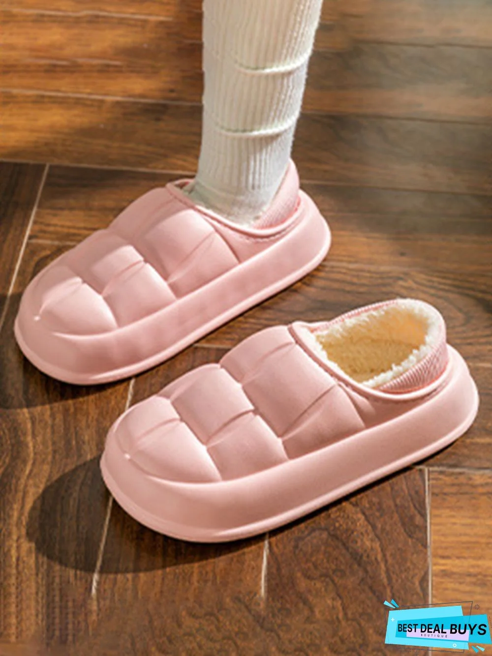 Waterproof Couple EVA Fleece Home Slippers