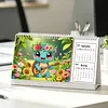 Turtle Diamond Art Monthly Flip Tabletop Calendar January 2027 - December 2028 Small Desktop Calendar Planner 24 Months for Living Room Bedroom Office Desk Gift Giving
