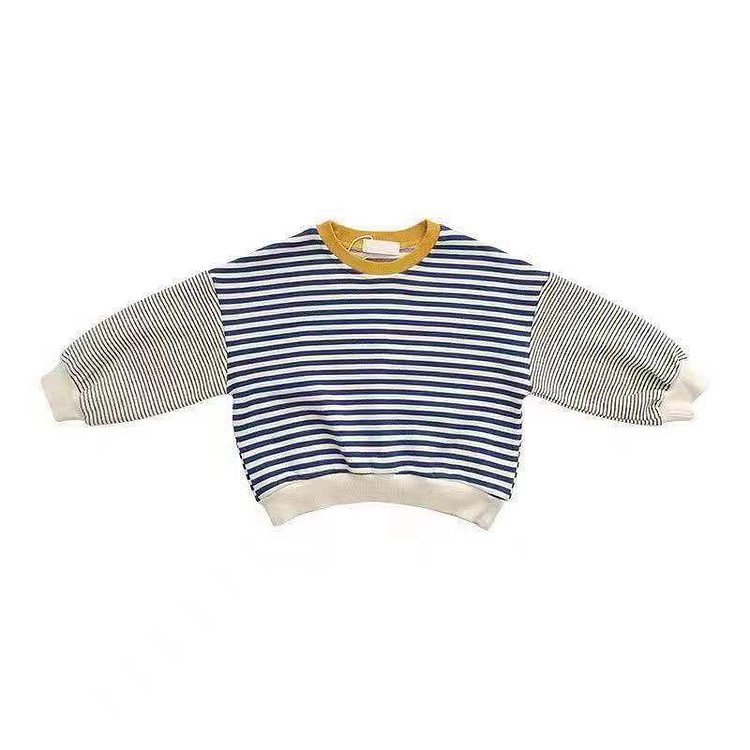 Toddler Boy Striped Crew Neck Sweatshirt