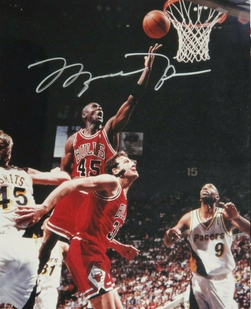 Michael Jordan Autographed Signed 8x10 Photo Poster painting ( HOF Bulls ) REPRINT