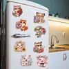 12PCS DIY Diamond Art Refrigerator Sticker Kits for Home Decor (Piglet)