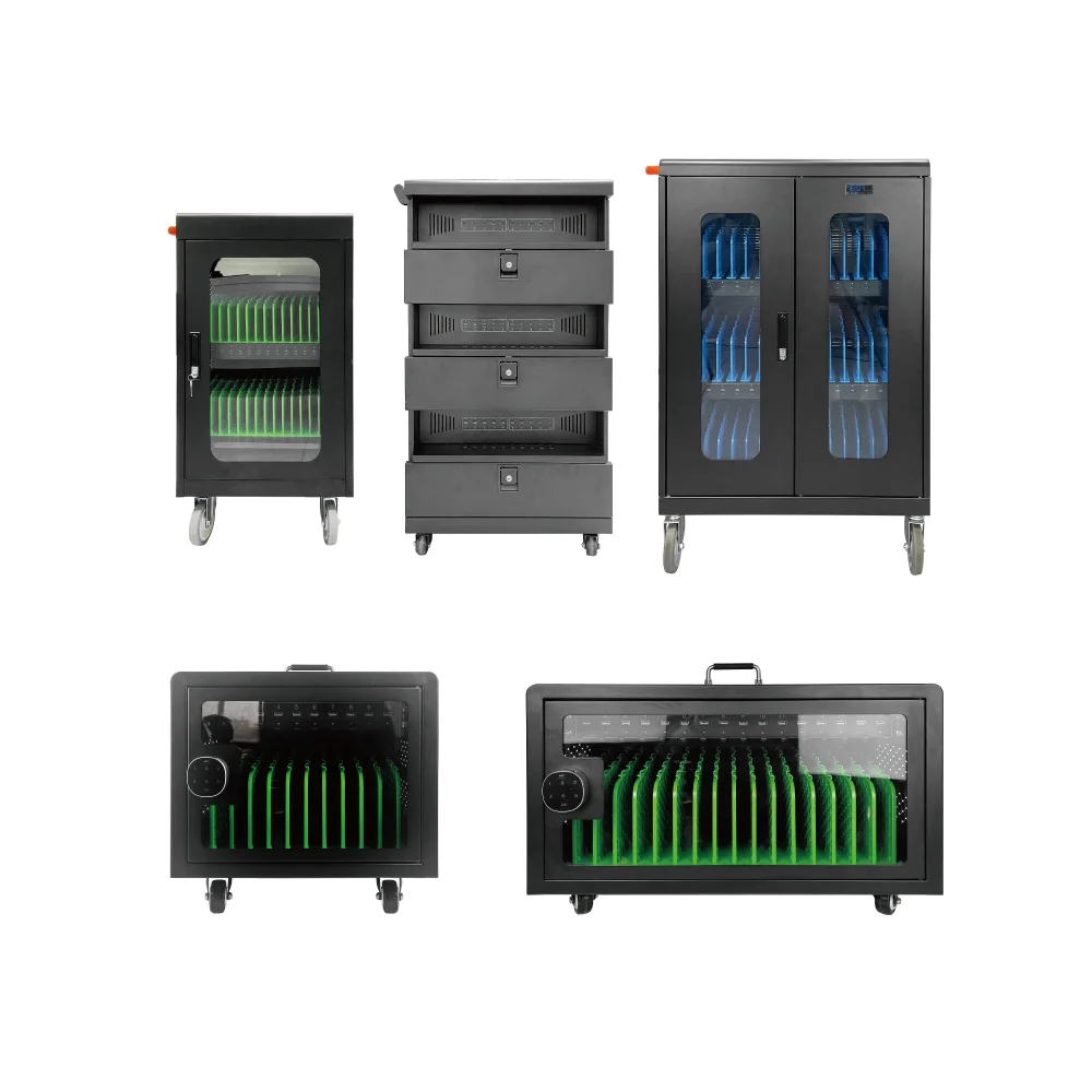 OEM Manufacturer 10 16 30 45 60 Ways Mobile Phone Chromebook Laptop Tablet Charging Cart Cabinet for Classroom