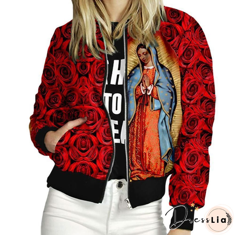 Long Sleeve The Madonna Printed Women Jacket