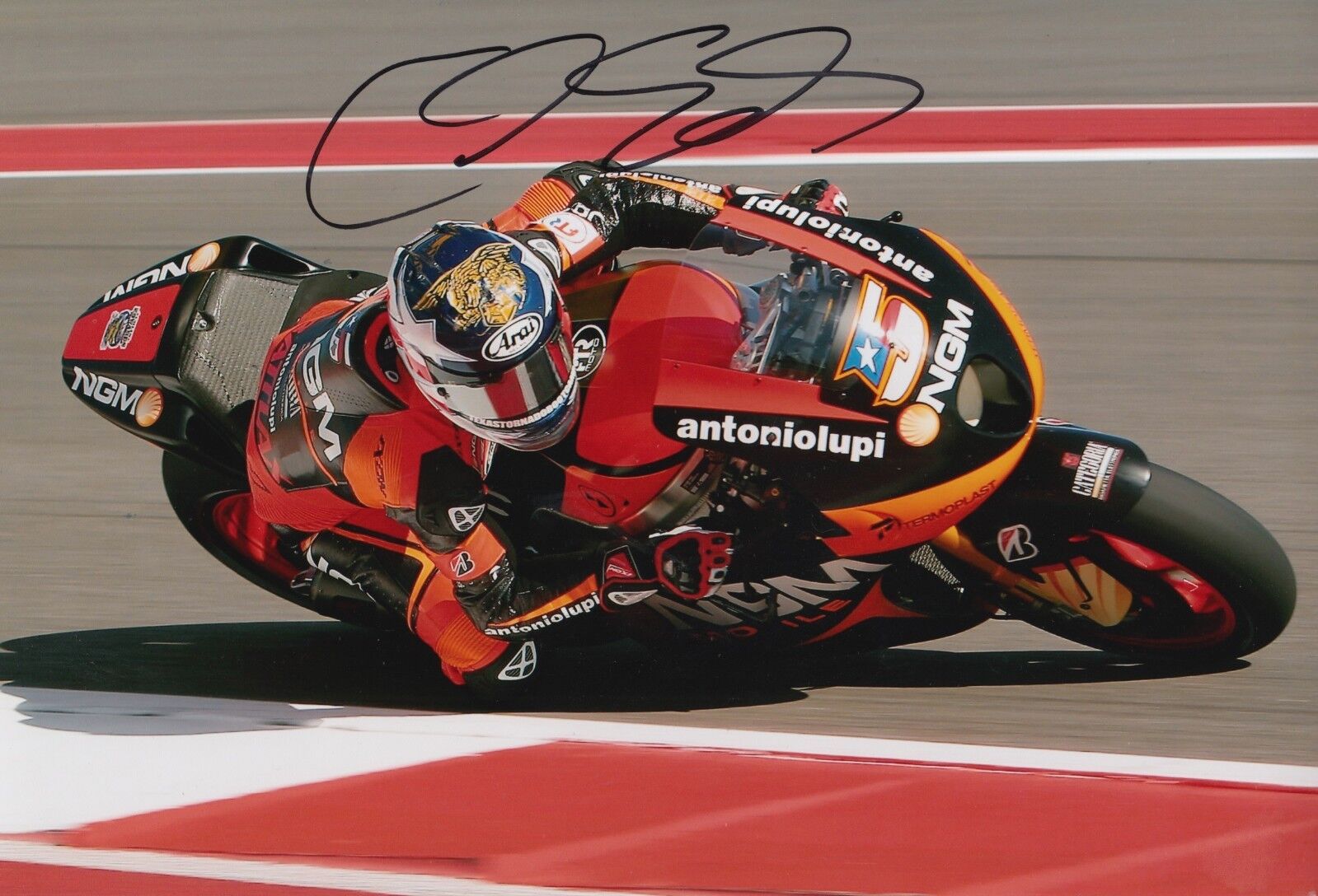 Colin Edwards Hand Signed NGM Mobile Forward Racing 12x8 Photo Poster painting MOTOGP 10.