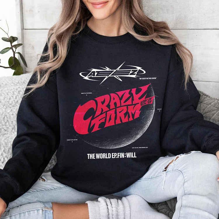 ATEEZ The World Ep Fin:Will Crazy Form Printed Sweatshirt officialateezshop