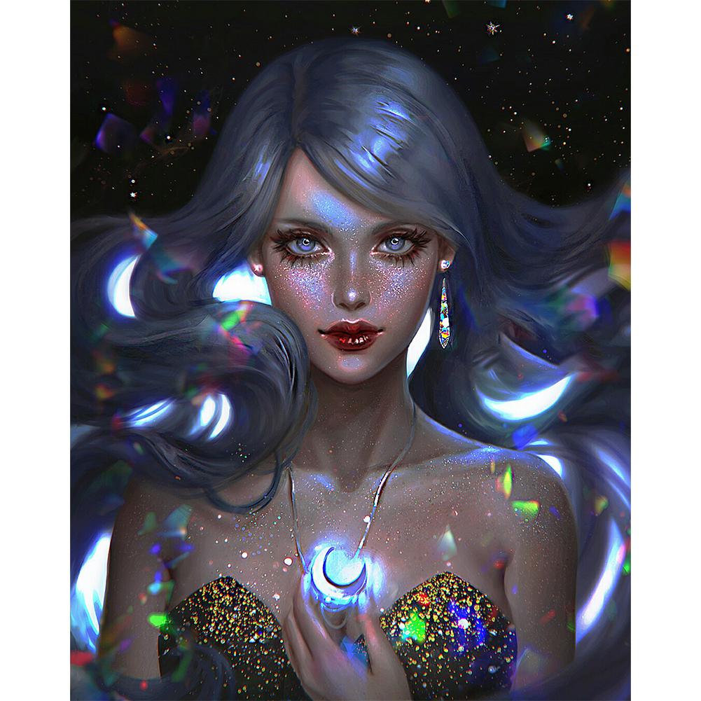 

Beauty Silver Hair - Round Drill Diamond Painting - 30x40cm, 501 Original