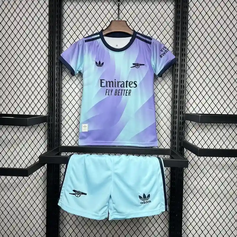 24/25 Kids Arsenal Soccer Jersey Second Away