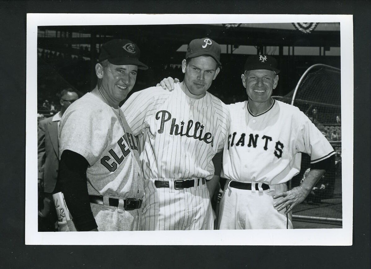 Leo Durocher Robin Roberts Al Lopez 1955 Press Original Photo Poster painting Don Wingfield