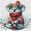 Winter Koala - 18CT Stamped Cross Stitch - 30*30cm - Animal Xmas